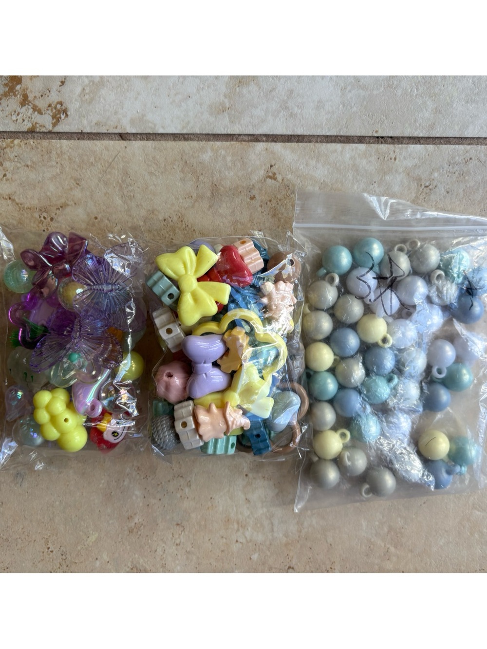 Pastel Assorted Craft Beads and Charms Pack - Multicolor